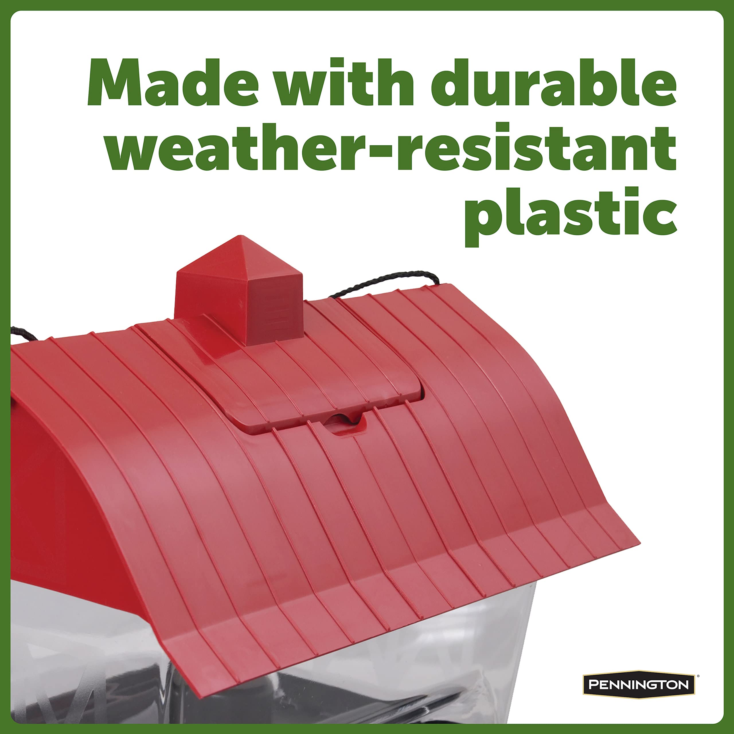 Pennington Country Barn Hopper Feeder base diverter; reduces seed buildup and waste.
