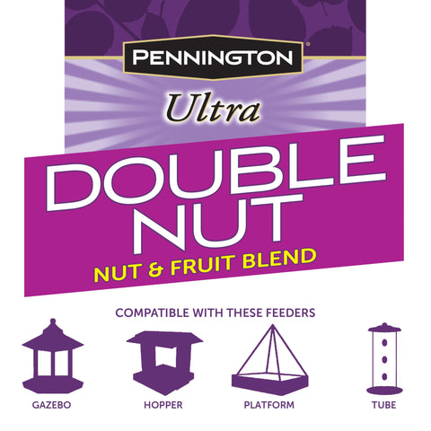 Pennington Ultra Double Nut Blend includes real fruit pieces for added flavor.