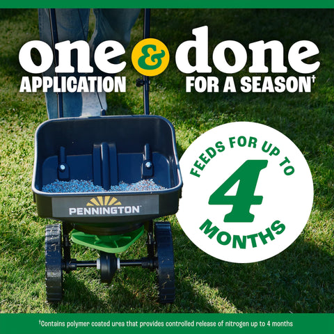 Pennington Full Season 32-0-5 iron-enriched granules for deeper green