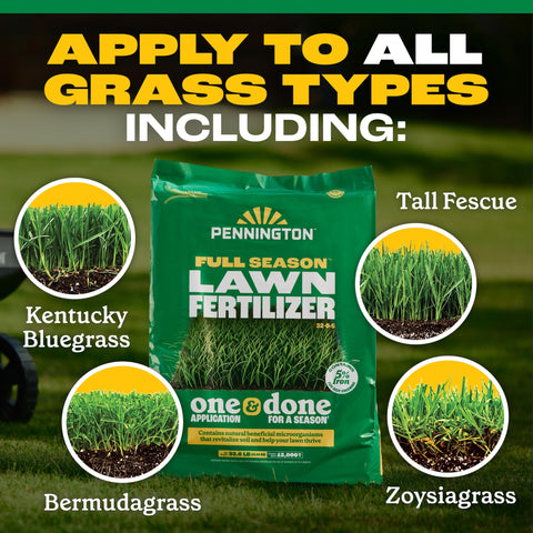 Pennington fertilizer with iron content for deeper greening
