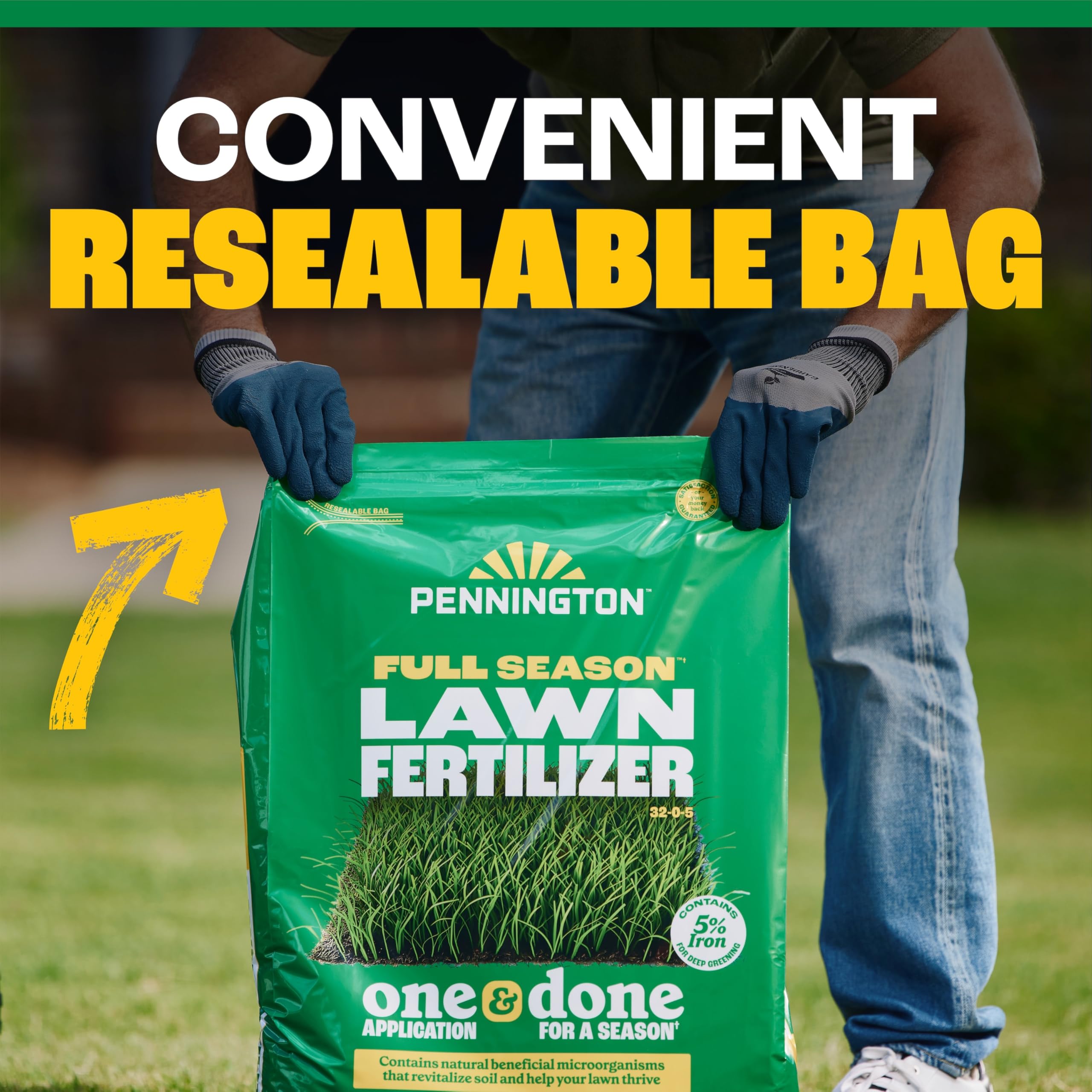 Pre-application lawn prep shows mowing and watering steps