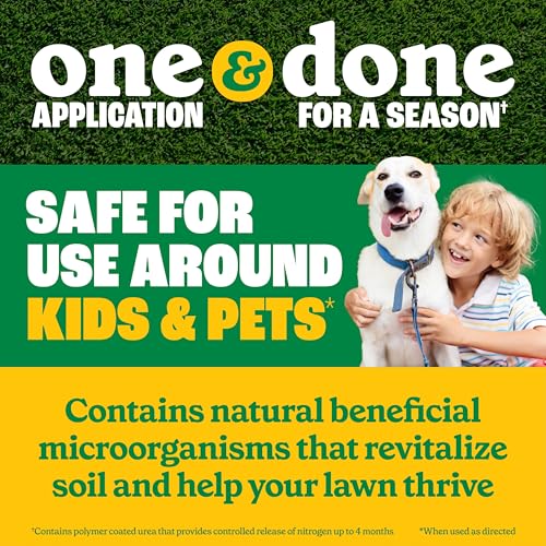 Season-long lawn care with a simple, single application
