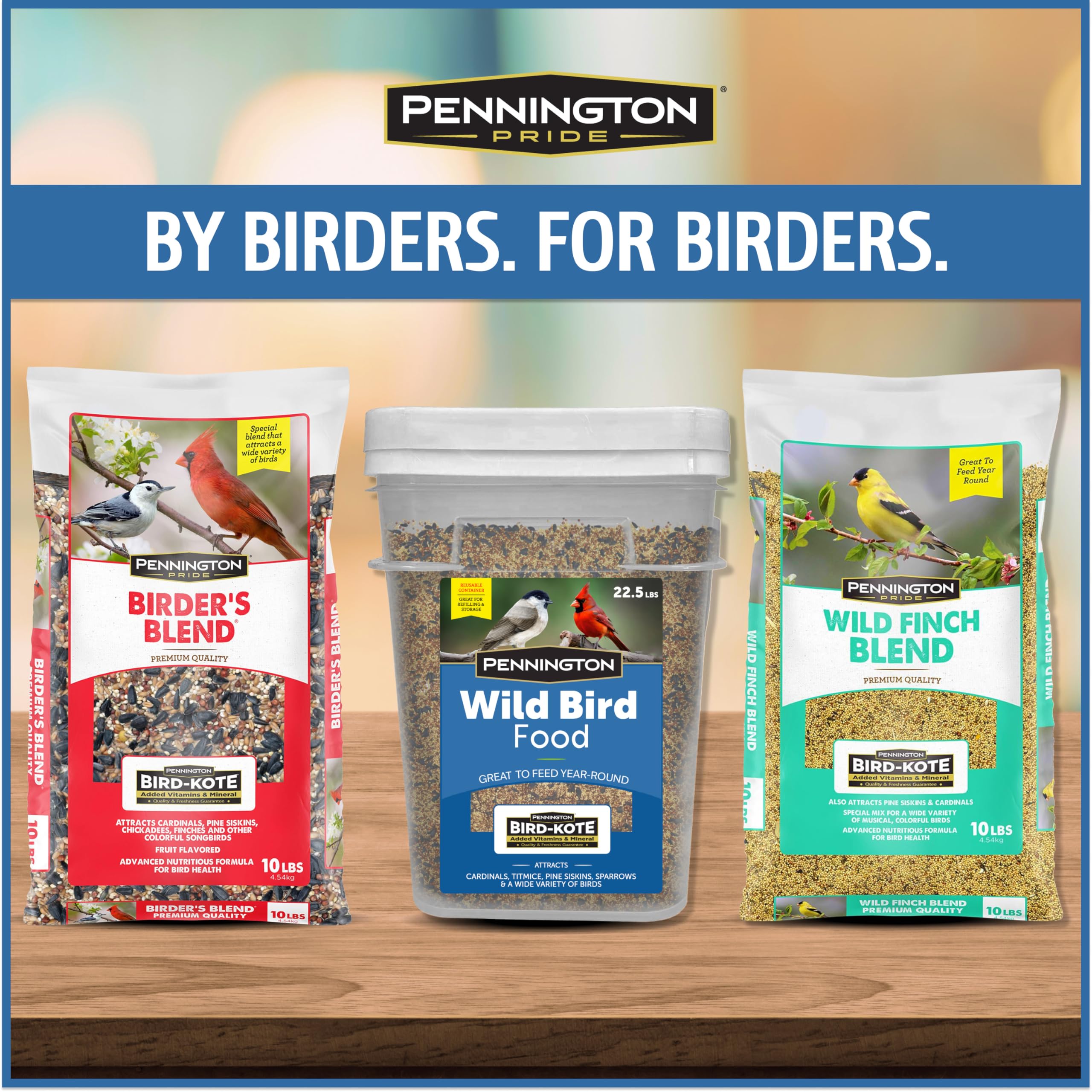 Pennington premium blend for year-round backyard bird activity