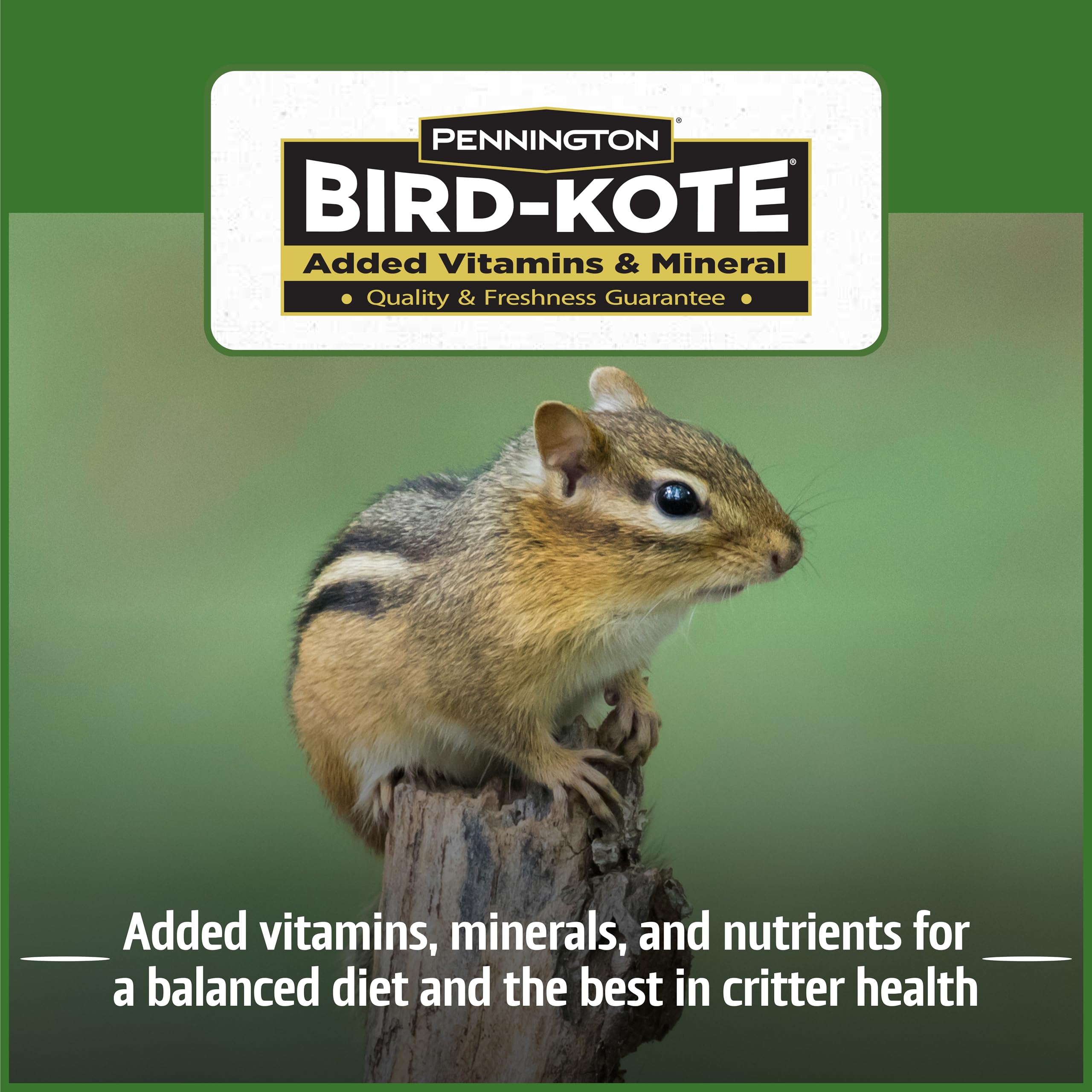 Pennington Pride's Bird-Kote technology on the packaging for added nutrients