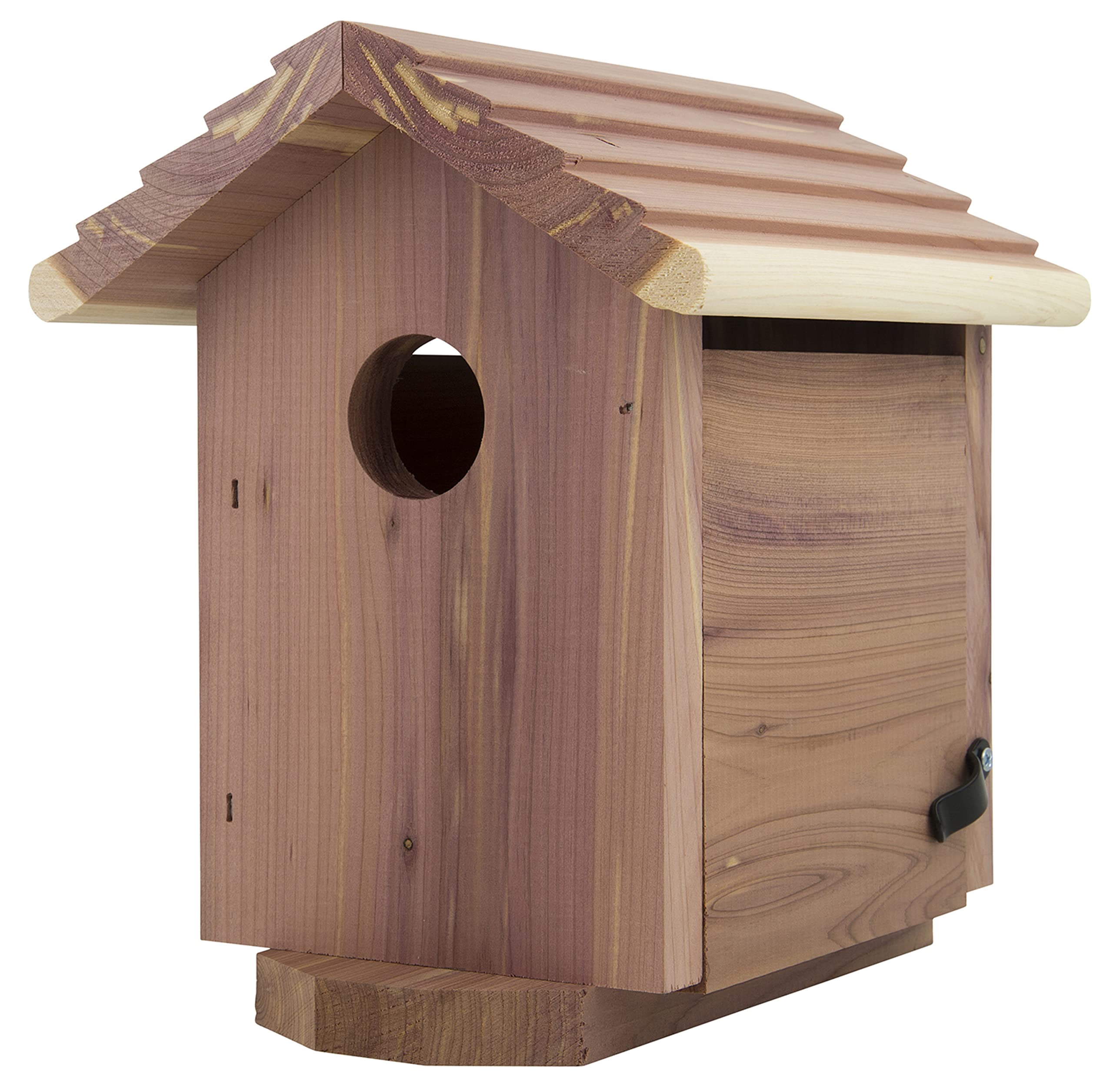 Pennington Pride cedar birdhouse front view—durable exterior for backyard nesting.