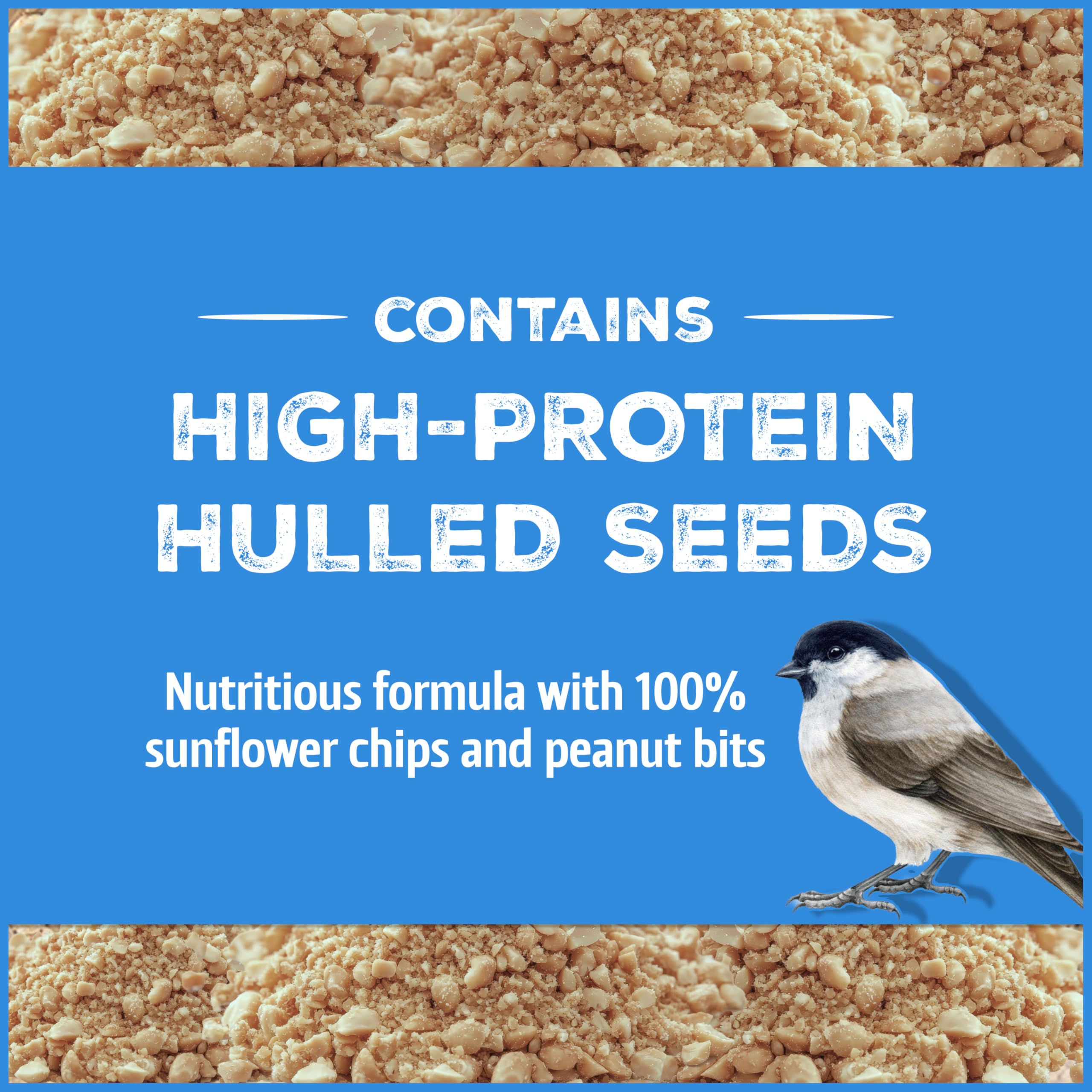 Pennington Select Chips & Bits hulled sunflower seeds provide high-protein nourishment for visiting birds