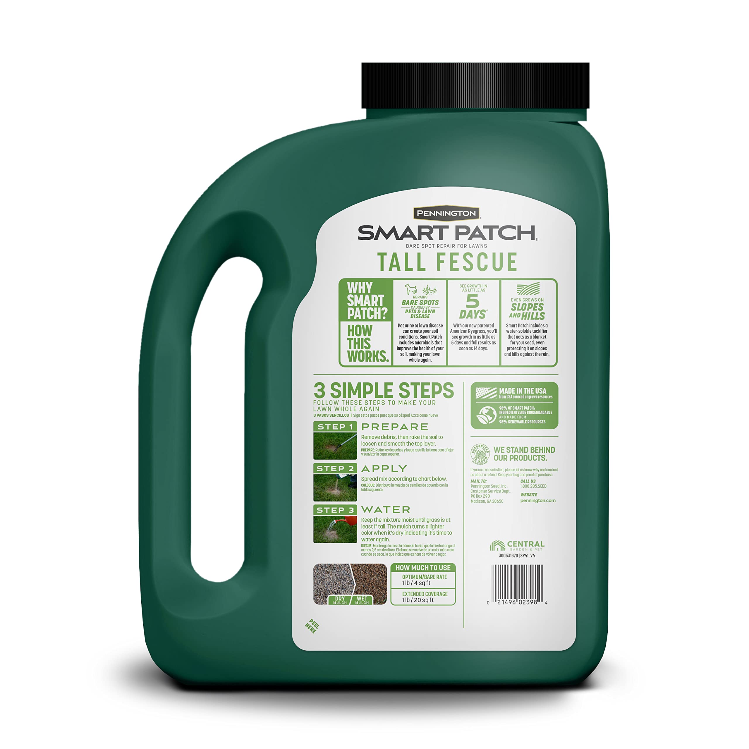 Pennington Smart Patch bare-spot application demonstrates easy lawn repair