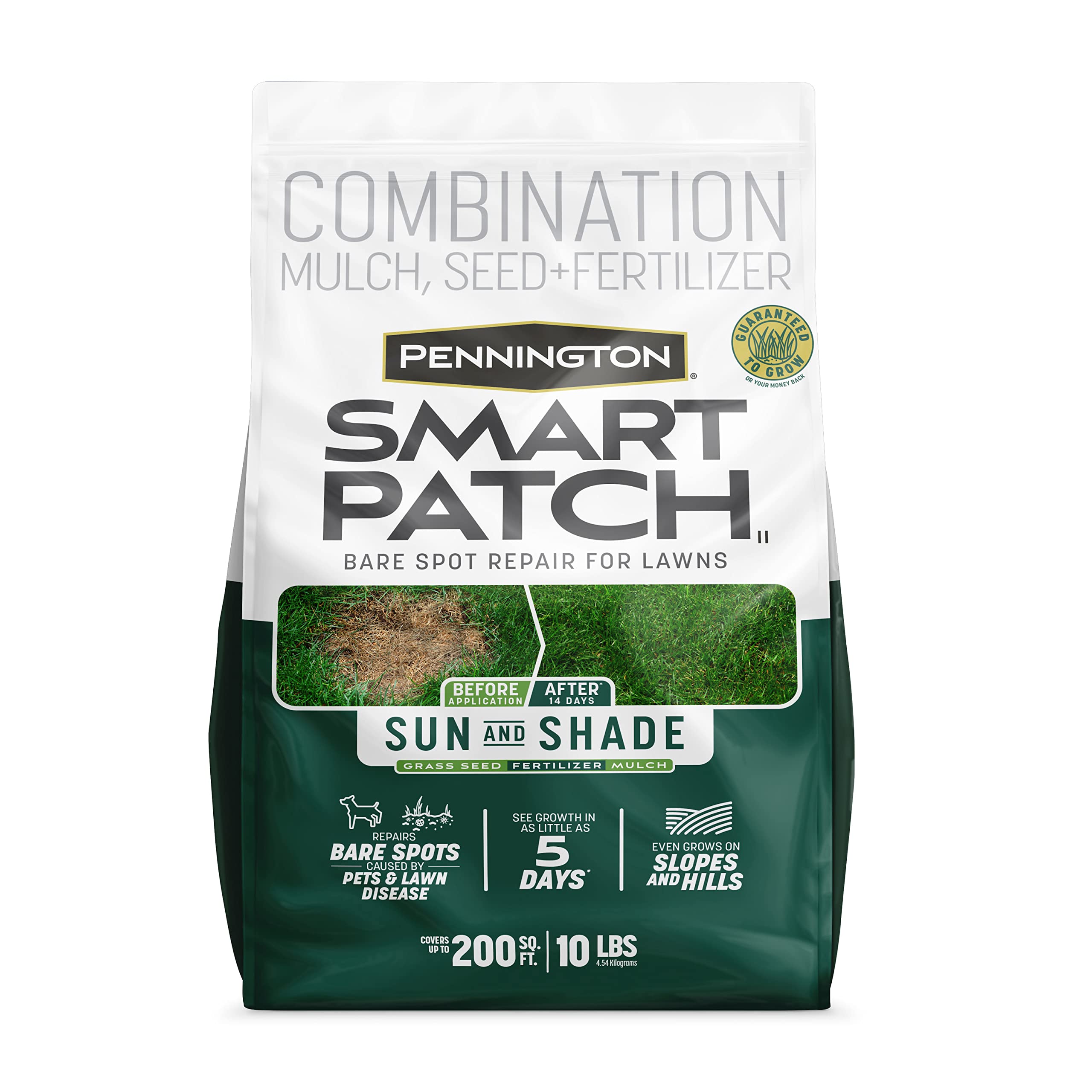 Pennington Smart Patch Sun & Shade North 10lb package ready for bare-spot repair.