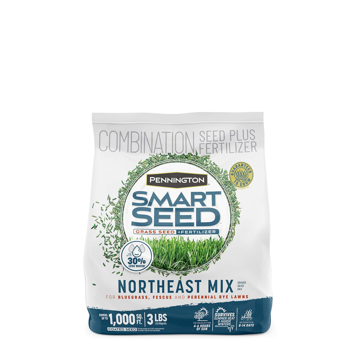 Pennington Smart Seed Northeast Mix bag label indicating premium Northeast blend.