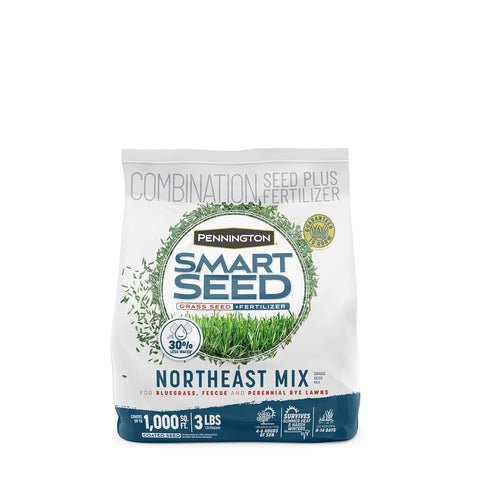 Pennington Smart Seed Northeast Mix bag label indicating premium Northeast blend.