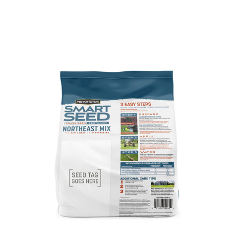 Close-up of Pennington seed coating promoting fast establishment with Northeast mix.