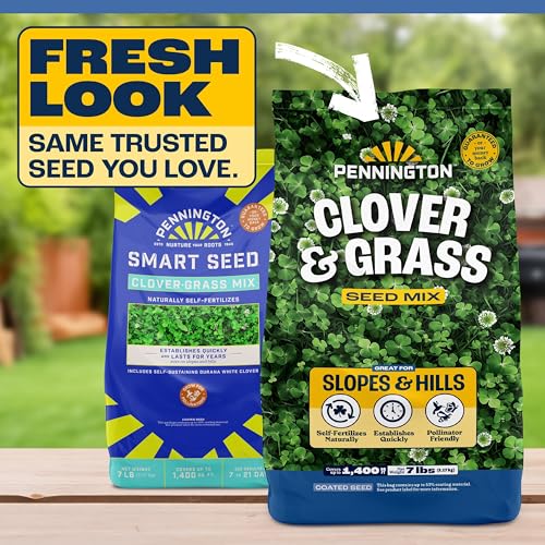 Pennington Smart Seed simple steps show soil prep, seed spread, and daily watering.