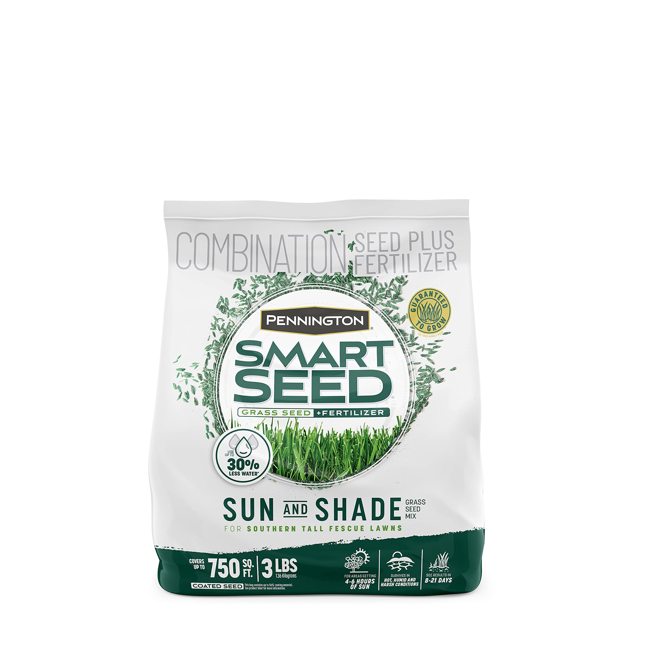 Pennington Smart Seed Sun and Shade Tall Fescue bag for 750 sq ft overseeding