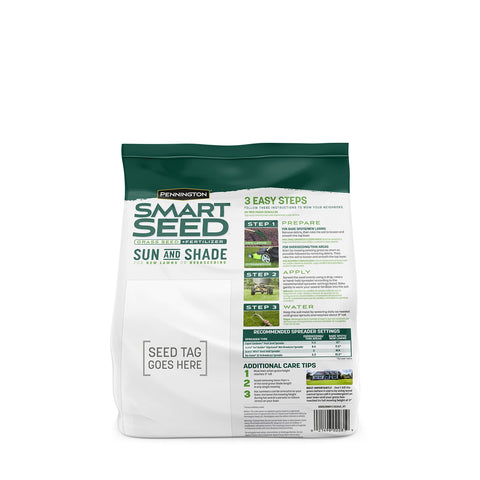 Pennington Smart Seed Sun and Shade Tall Fescue coating speeds establishment