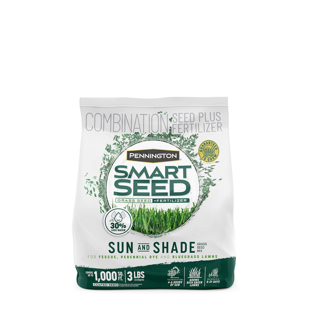 Pennington Smart Seed Sun & Shade bag ready for overseeding a lawn