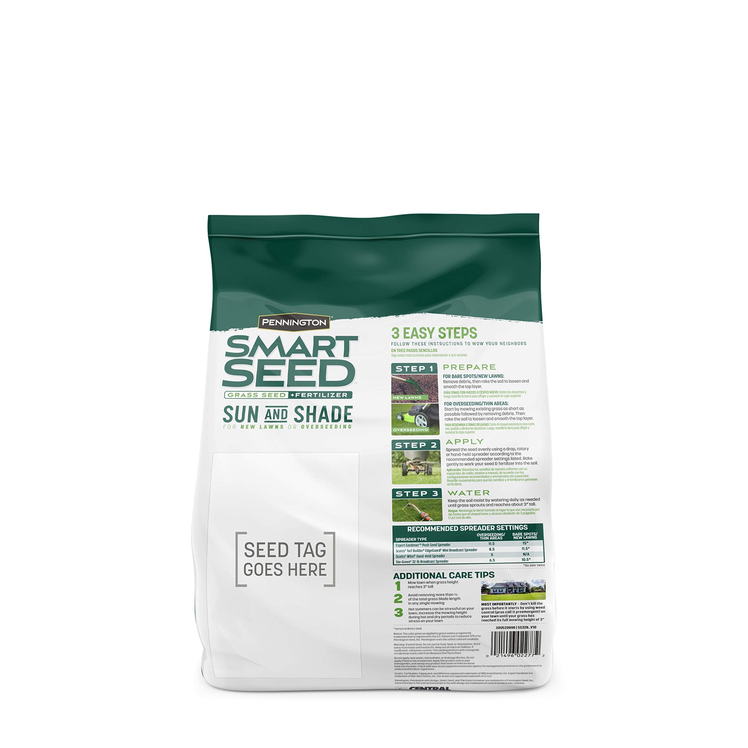 Close-up of Pennington Sun & Shade seed coating promoting germination