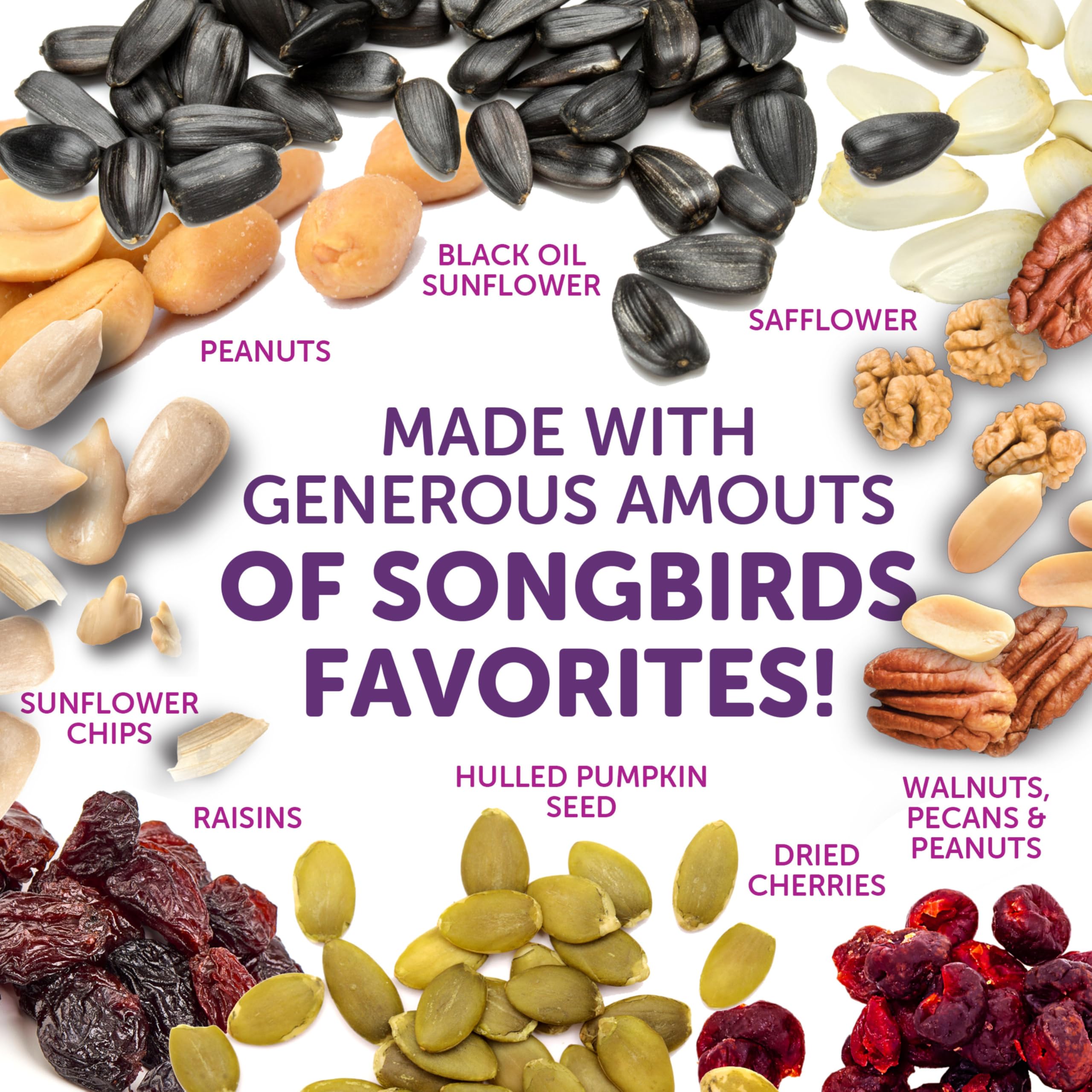 Pennington Ultra Double Nut Blend includes sunflower chips for quick-energy bites.
