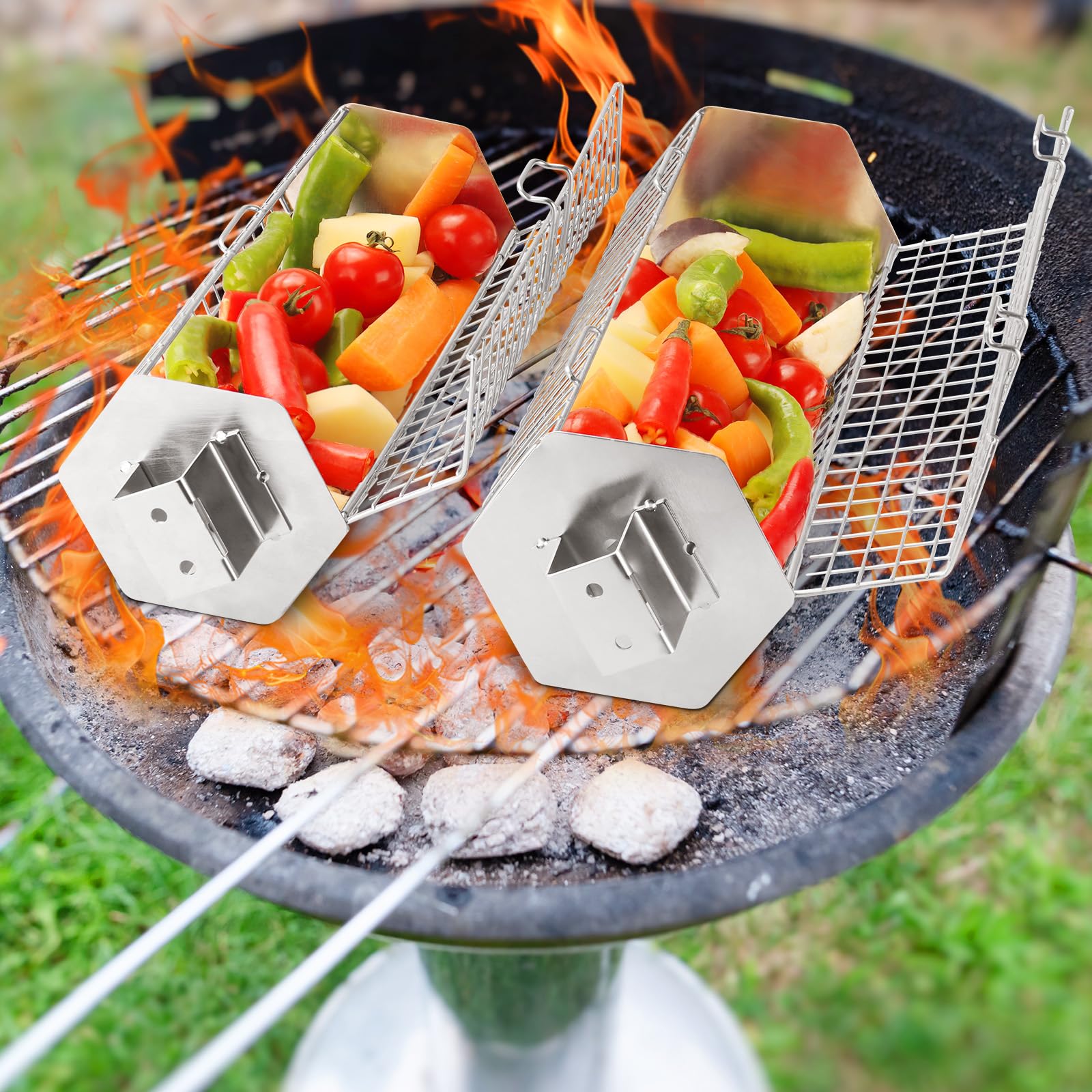 Penobon detachable wooden handle keeps hands safe during grilling