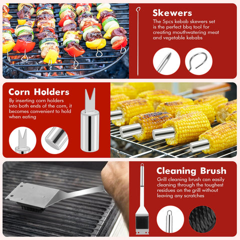 Penobon dishwasher-safe grill utensils for quick cleanup after cookouts.