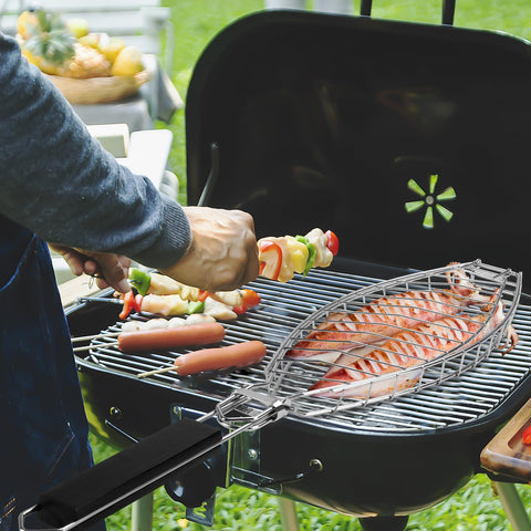 Penobon grill basket cooking vegetables and seafood with ease