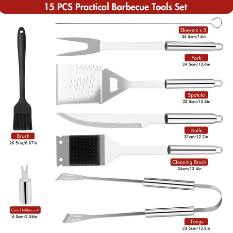 Penobon stainless steel grill tools with spatula ready for grilling sessions.
