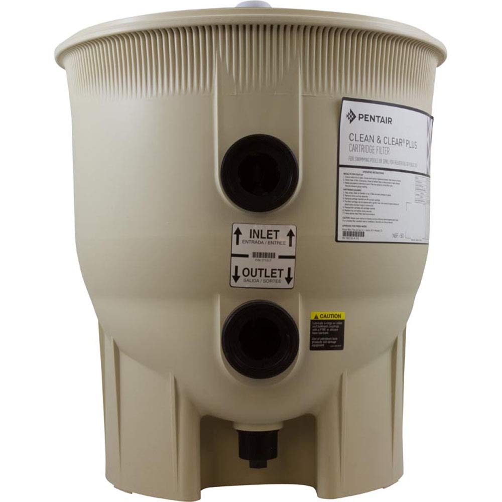 Pentair 178578 almond bottom tank assembly interior access port for quick maintenance.
