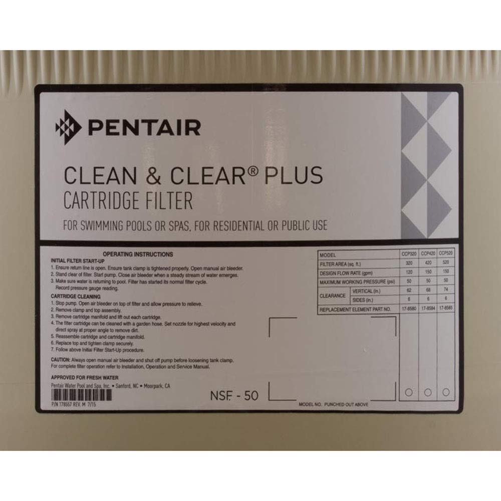 Pentair 178578 almond bottom tank assembly close-up showing durable construction.