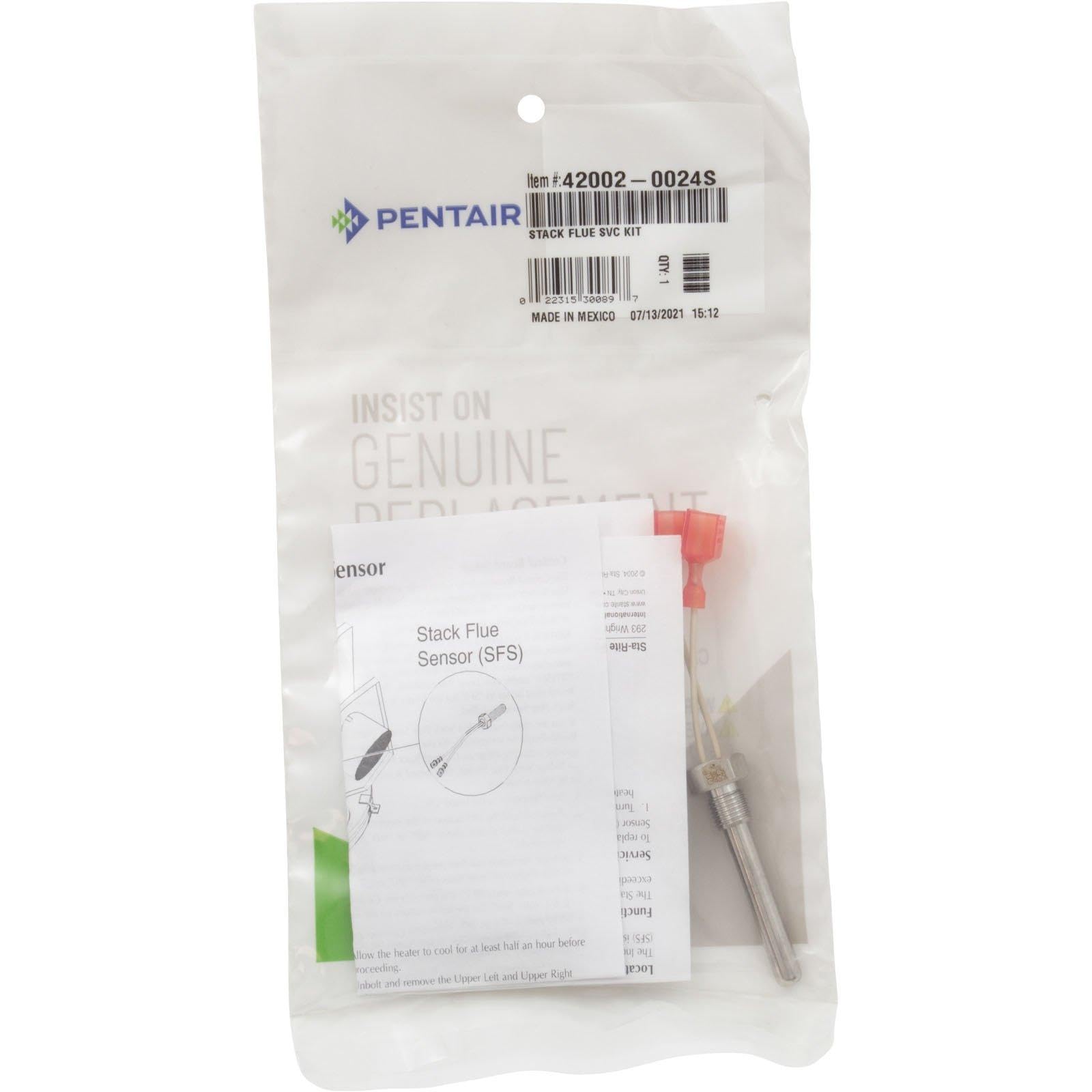 Pentair 42002-0024S stack flue sensor compatibility with Sta-Rite Max-E-Therm systems.
