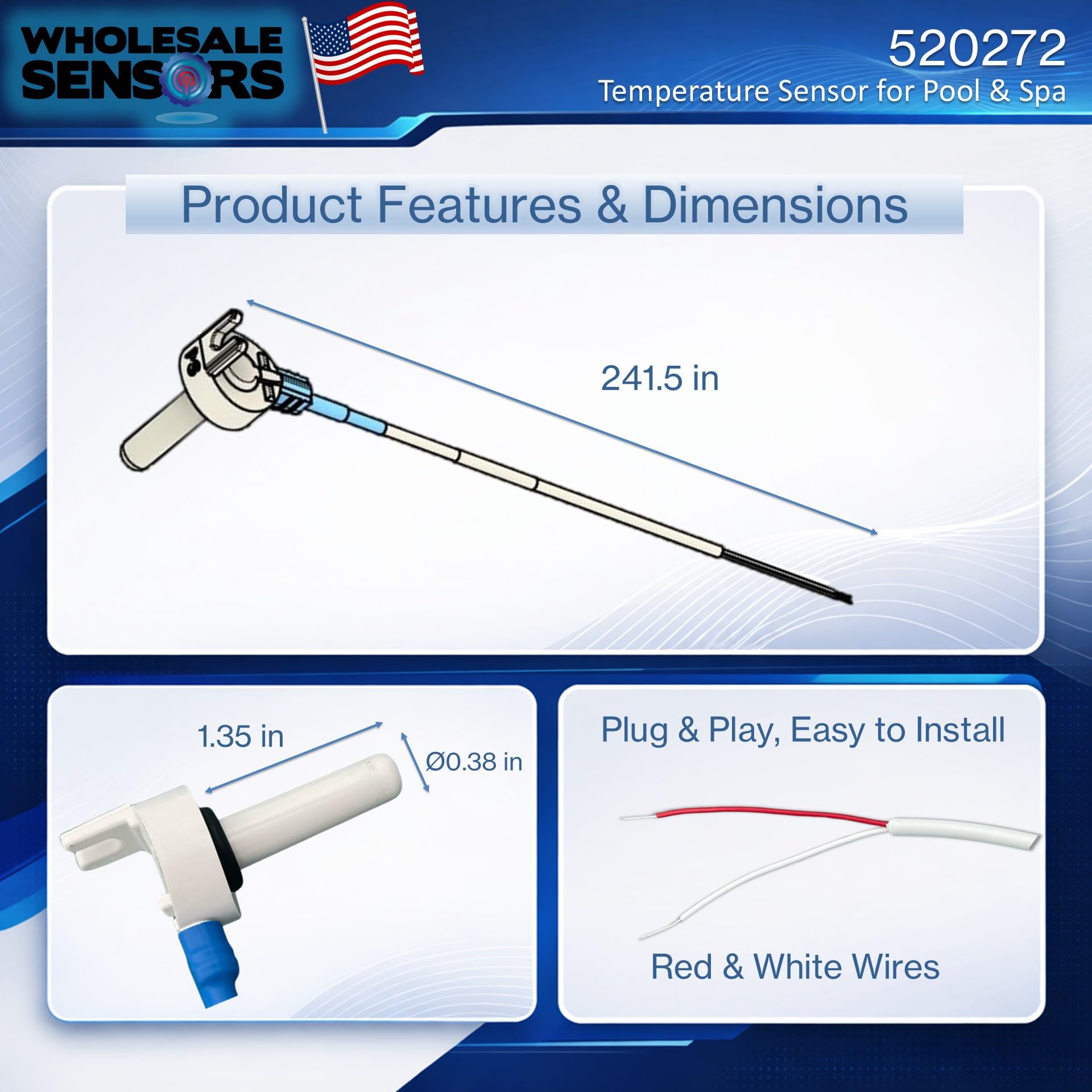 Bare-wire leads for easy motherboard hookup