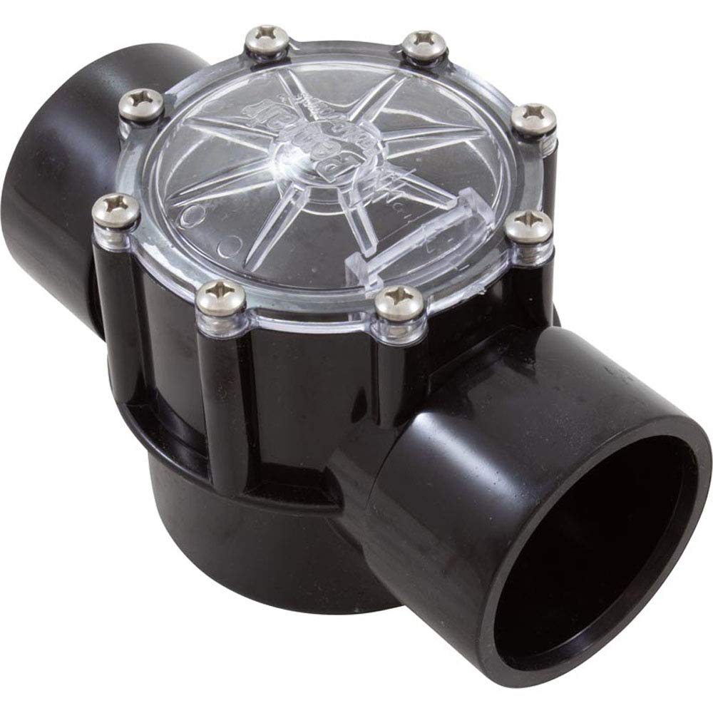 Closeup of Pentair CPVC check valve highlighting genuine 263042