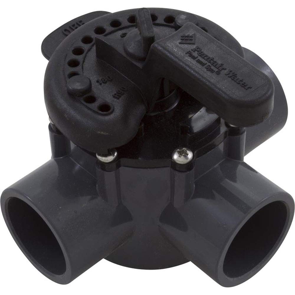 Pentair diverter valve with 2in spigot and 3-way flow for pool systems