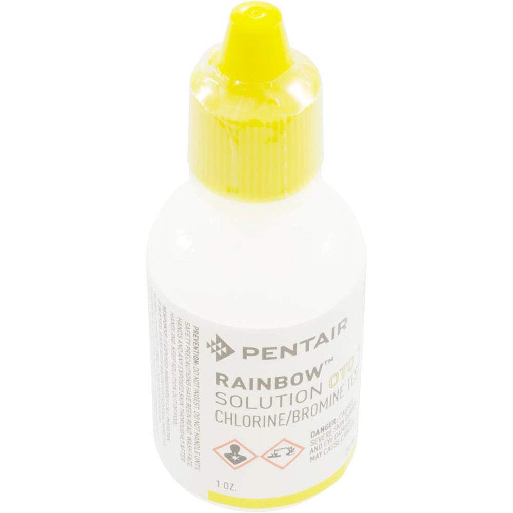 Pentair OTO test solution 1oz bottle for chlorine and bromine testing.