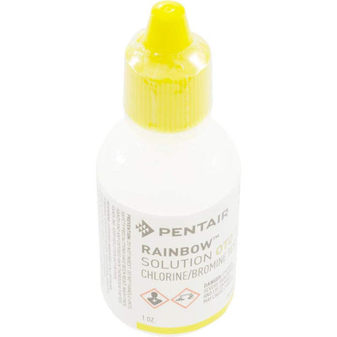 Pentair OTO test solution 1oz bottle for chlorine and bromine testing.