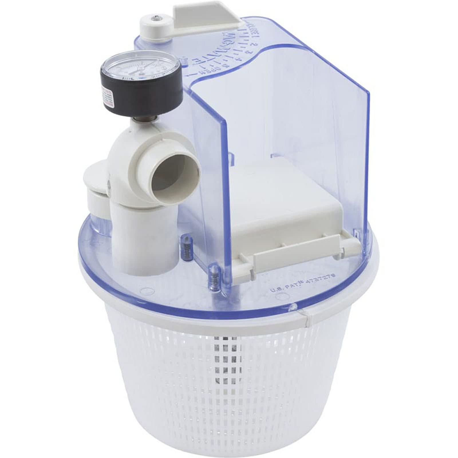 Pentair R211100 Vac-Mate skimmer attachment improves surface skimming efficiency.
