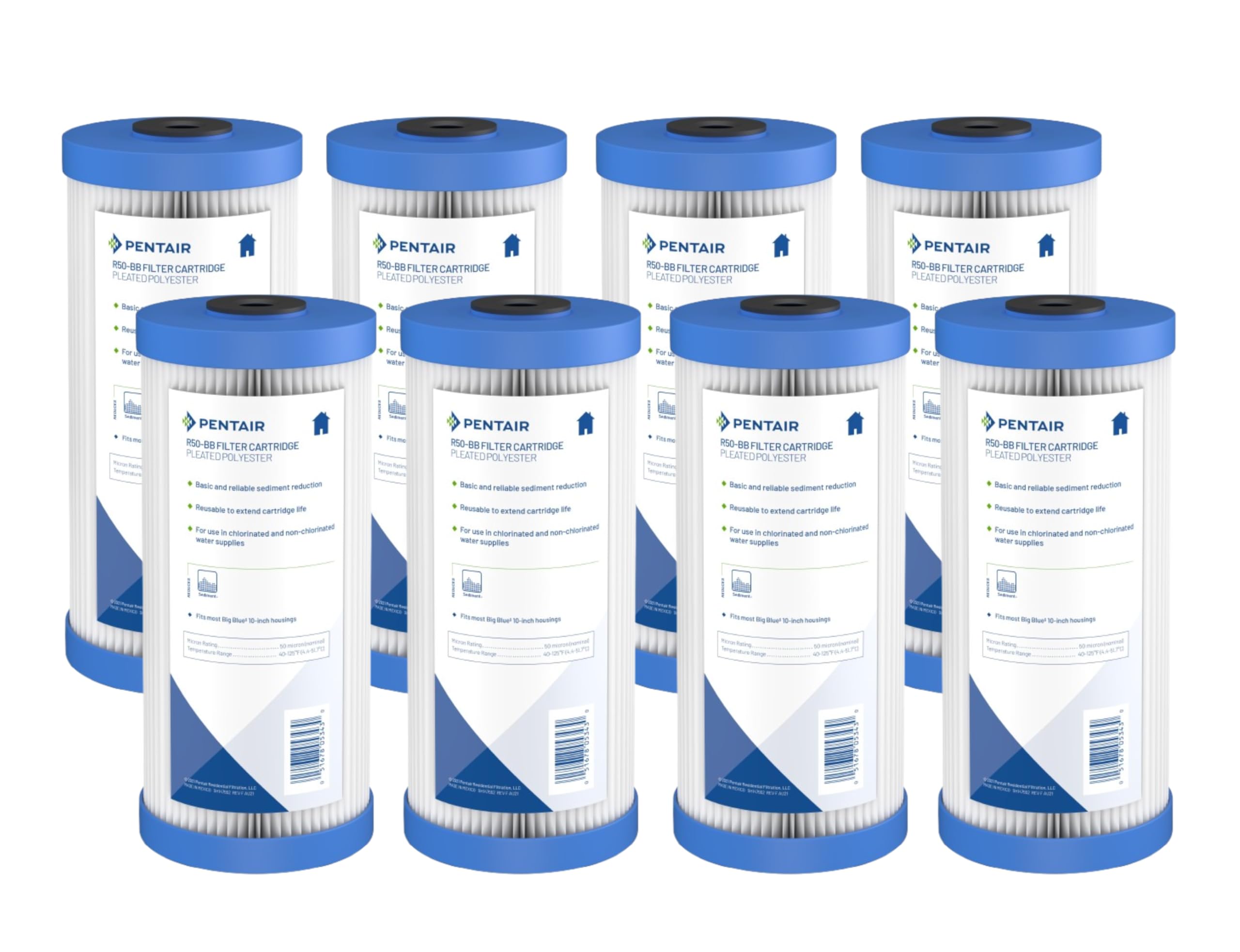 Pentek R50-BB Big Blue sediment filter 10in ready for whole-house use