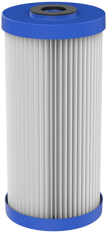 Pentek R50-BB pleated media close-up highlighting dirt-holding capacity