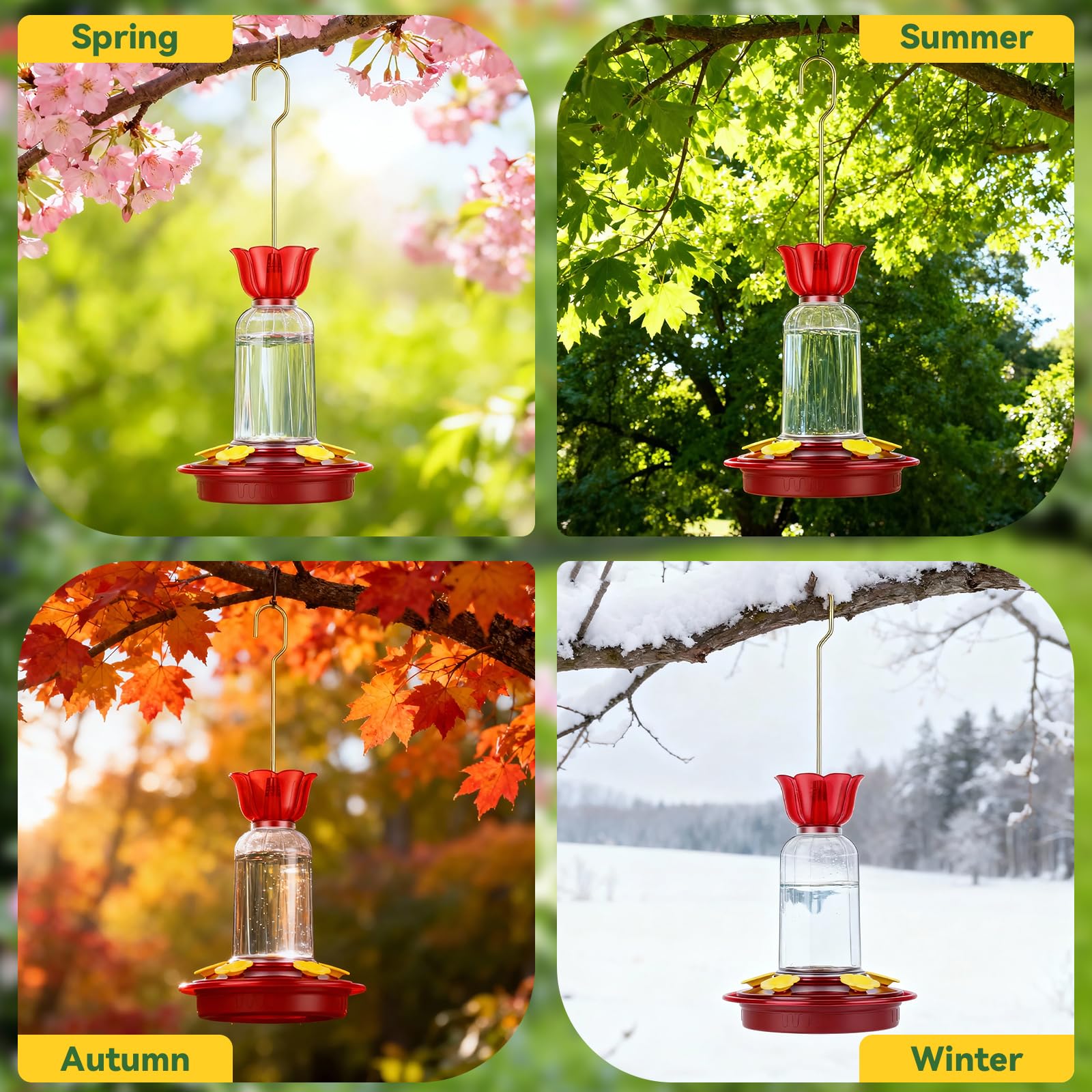 Penxua hummingbird feeder for outside invites fluttering visitors to your yard.