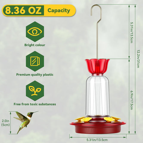 Penxua outdoor feeder adds color and charm to garden décor.