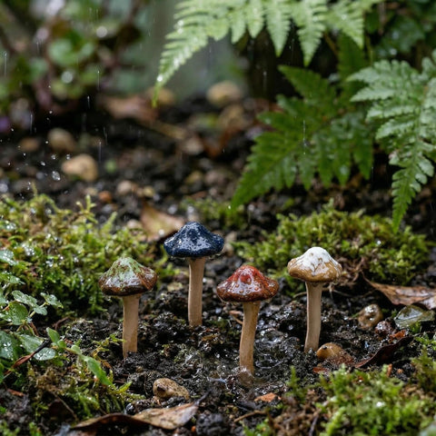 Peohud mushrooms make a thoughtful gift for garden lovers and fairy garden fans.
