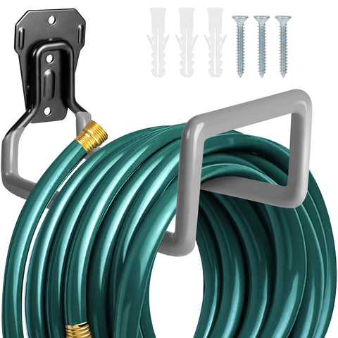 PeoMev garden hose holder wall mount keeps hose tidy and ready for outdoor use