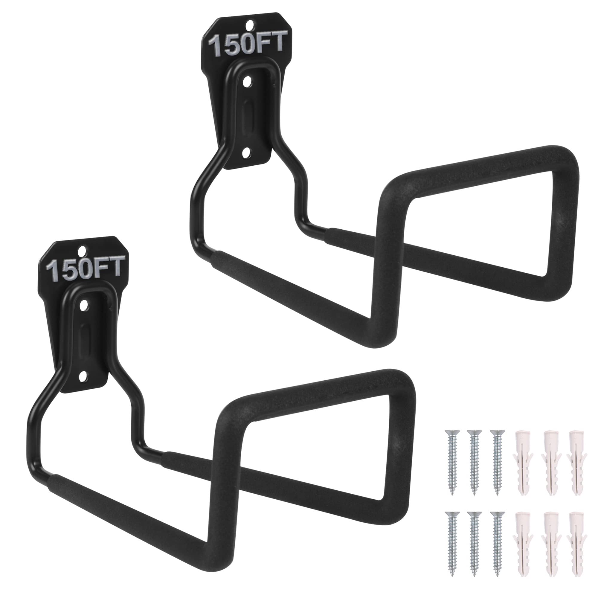PeoMev hose hanger wall mount with sturdy metal construction for outdoor storage