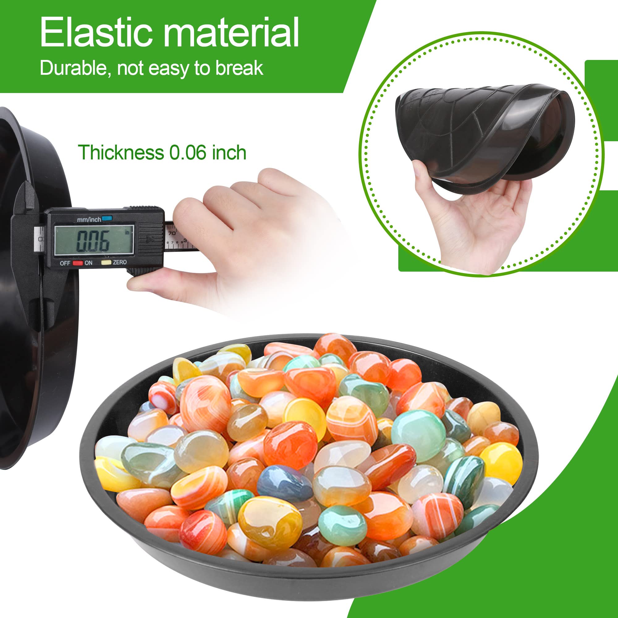 PeoMev 10-inch round plant saucer provides ample drainage for outdoor containers.