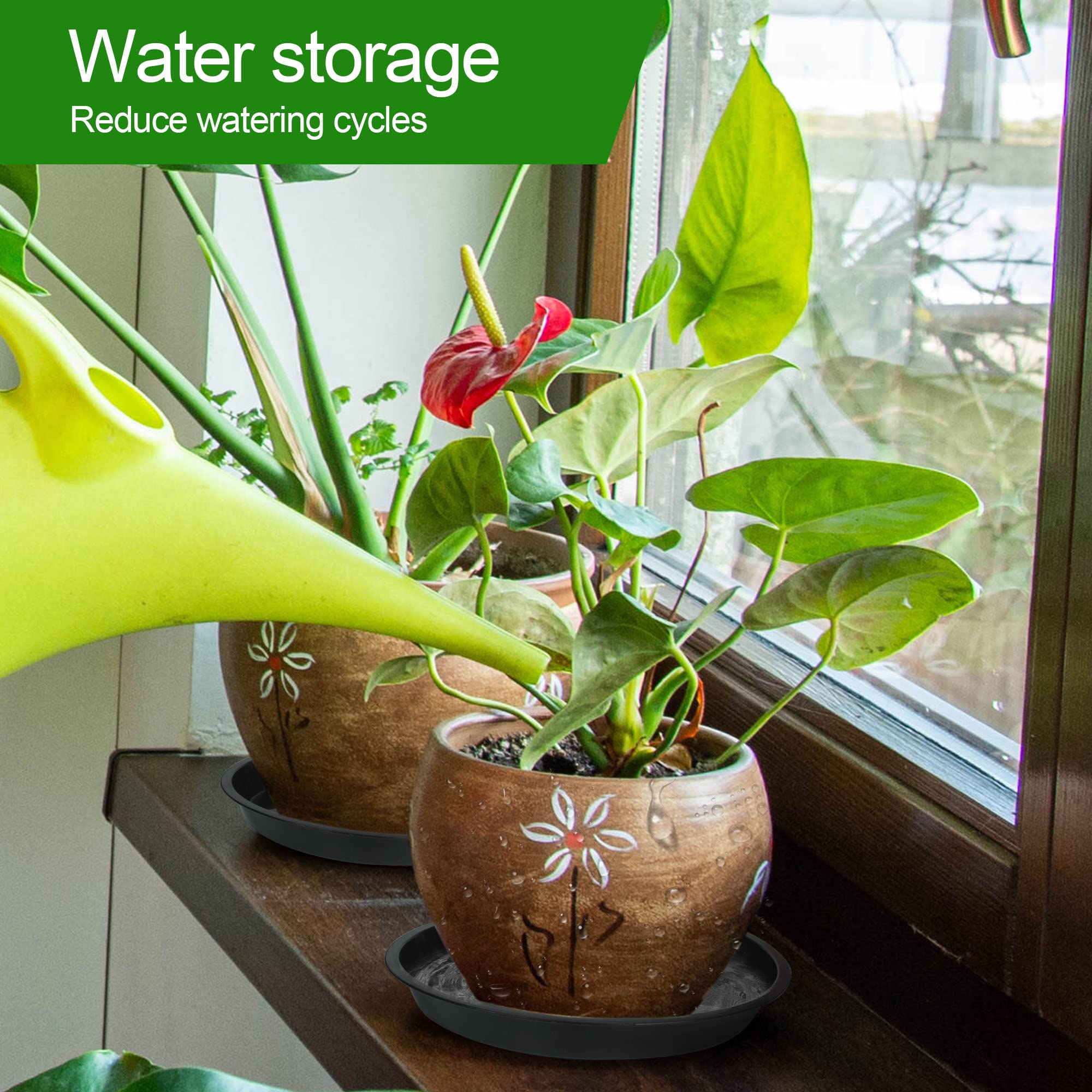 PeoMev multi-pack plant saucers suit a variety of pots and setups.