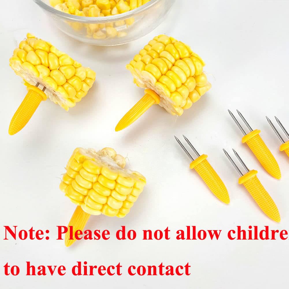 PEOUWNES corn holders highlight 6cm length for safer, comfortable handling on the grill.