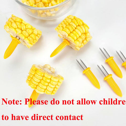 PEOUWNES corn holders highlight 6cm length for safer, comfortable handling on the grill.