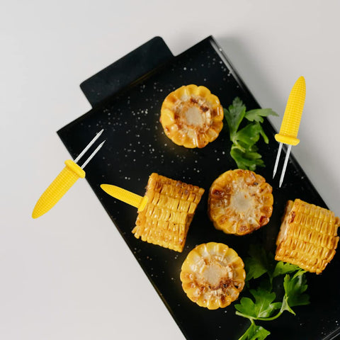 PEOUWNES corn holders ideal for tailgate parties and mess-free serving.