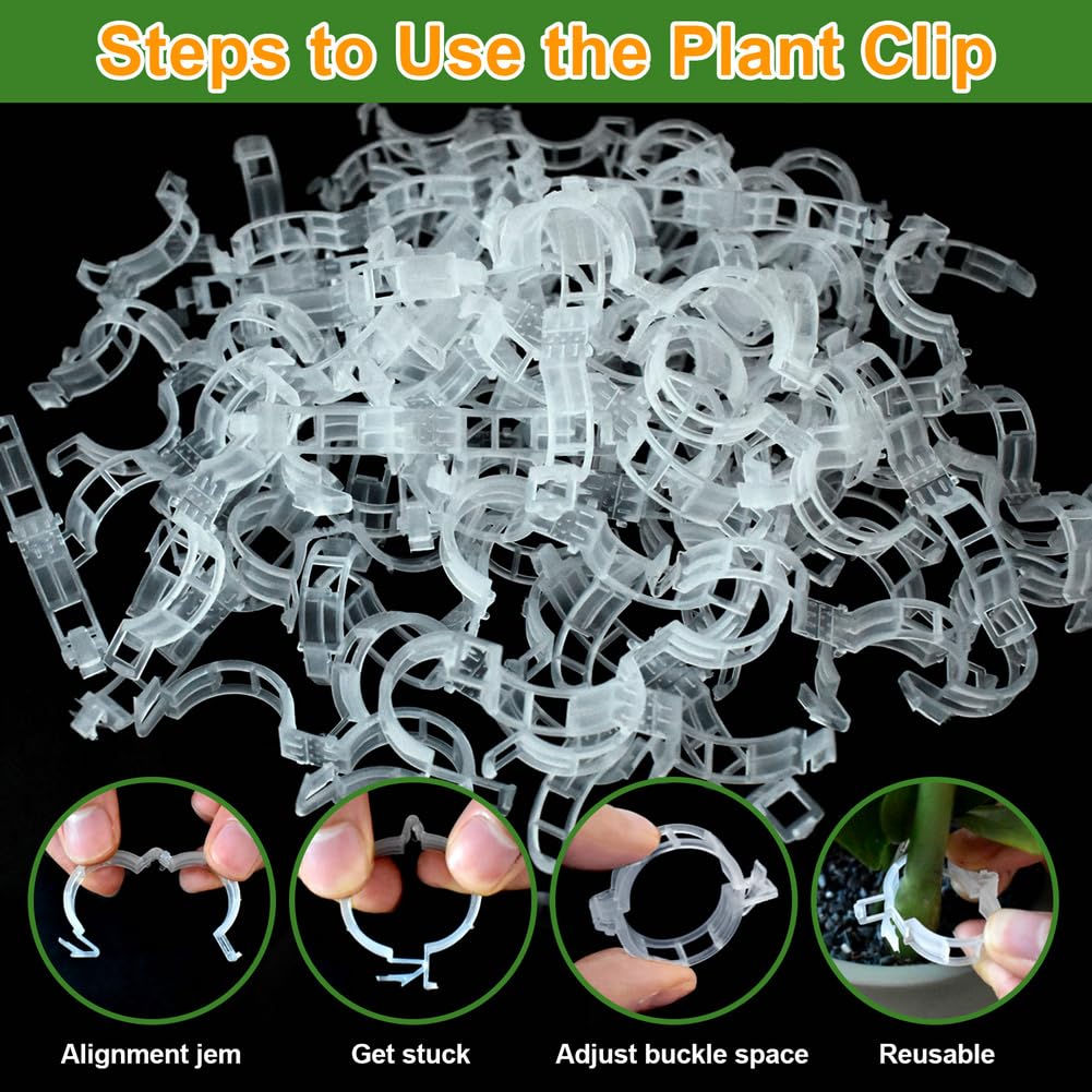 PEOUWNES pepper clip supporting stem without damaging growth.