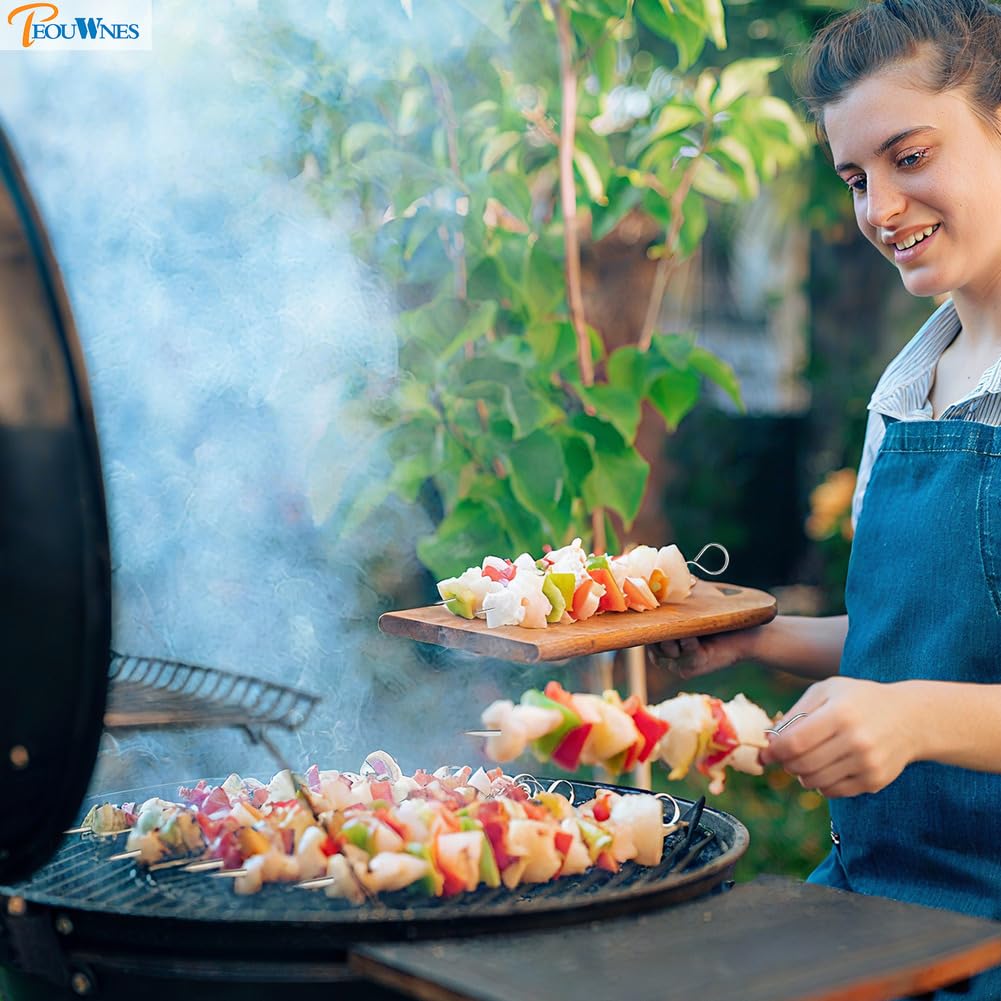 PEOUWNES storage box with skewers keeps barbecue tools organized