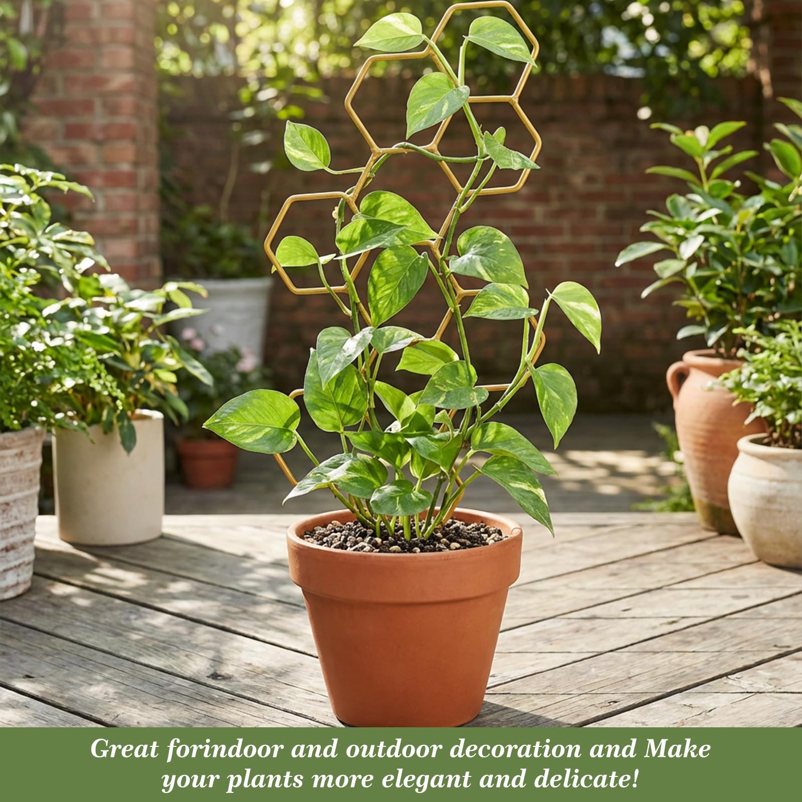 PEOVLVN durable iron garden trellis suitable for indoors and outdoors.