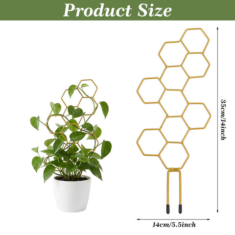 PEOVLVN iron trellis with gold finish adds rust resistance and style.
